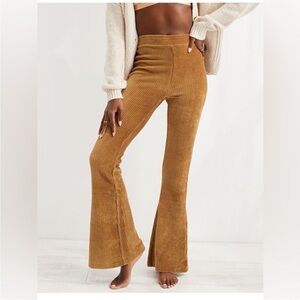 2 PAIRS- corded velour bell bottom pants